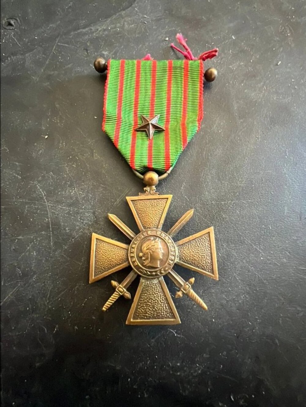 WW1 French Croix de Guerre Cross Of War Medal With Star Citation The WW1 French